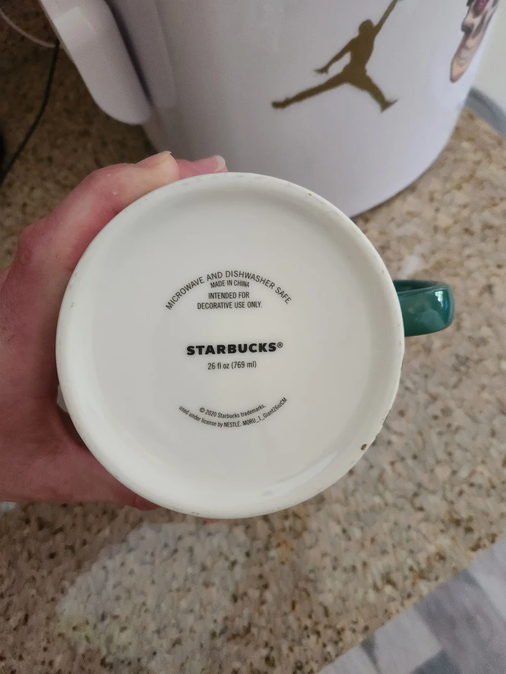 Starbucks Green Holiday Logo Ceramic Mug 26 Fl Oz